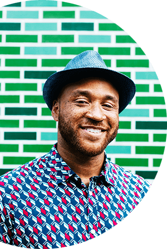 woman leaning at a local market